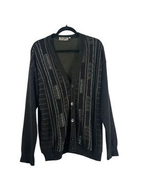 Vintage cardigan 3D knit sweater made in Italy sz Lg